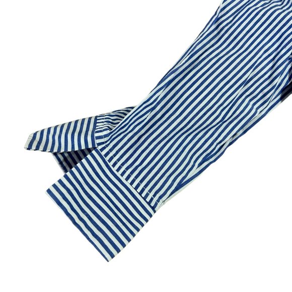 Como Vintage Blue and White Striped Blouse Size S - Picture 6 of 7